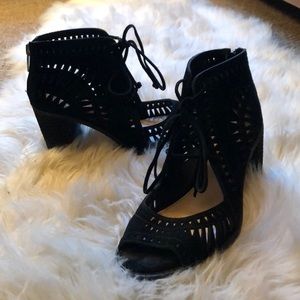 Vince Camuto open toe booties